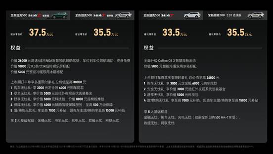 推3款车型全新坦克500正式上市售价33.5-37.5万元